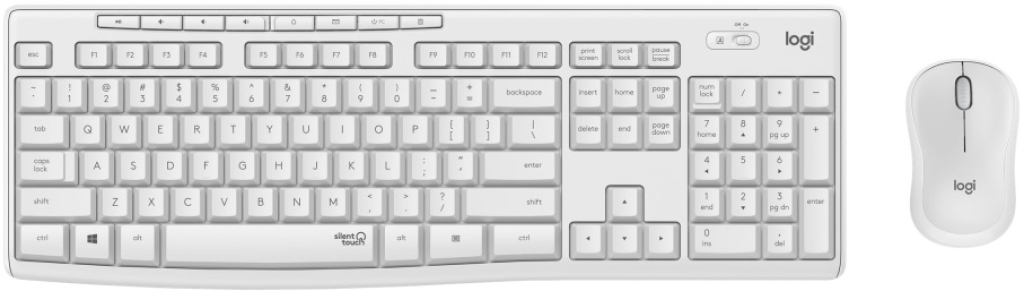 Клавиатура и мишка Logitech Wireless MK295 WHITE безжична